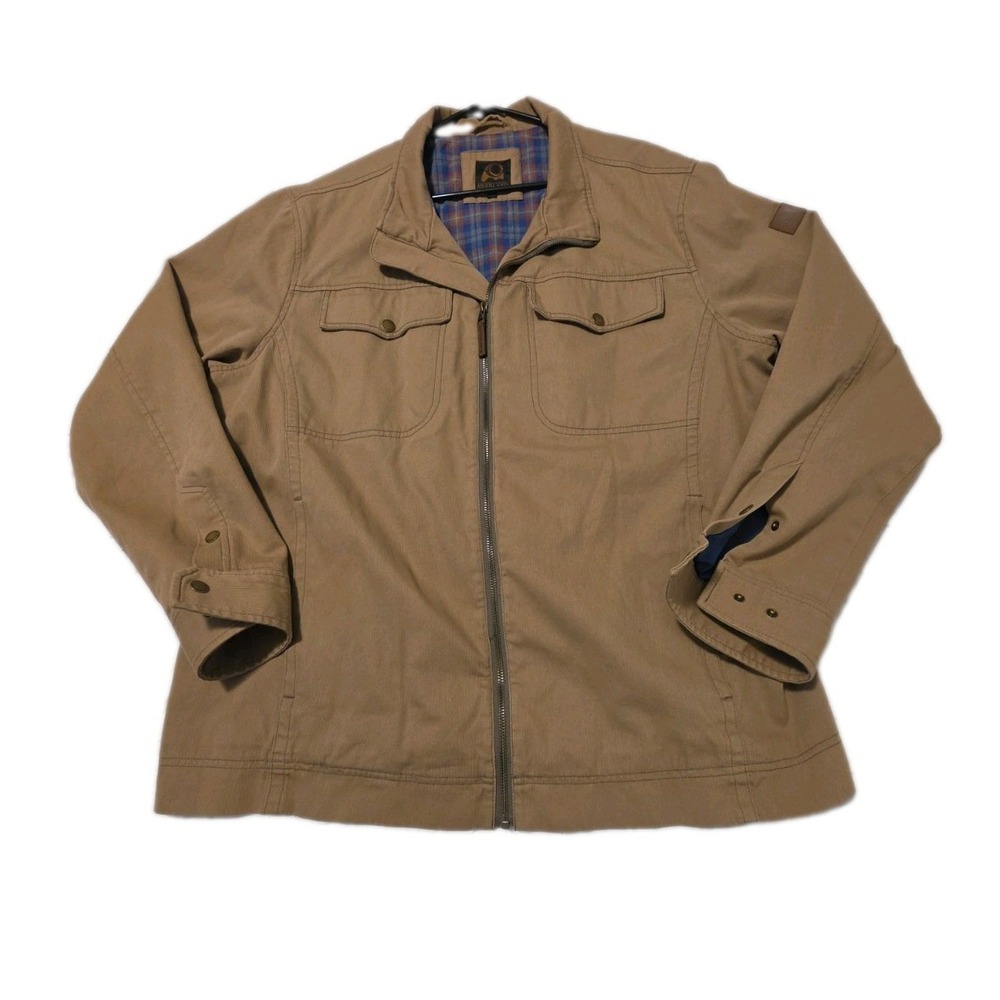 Overland Sheepskin Co Corduroy Jacket XL Flannel Plaid Lined Workwear M341